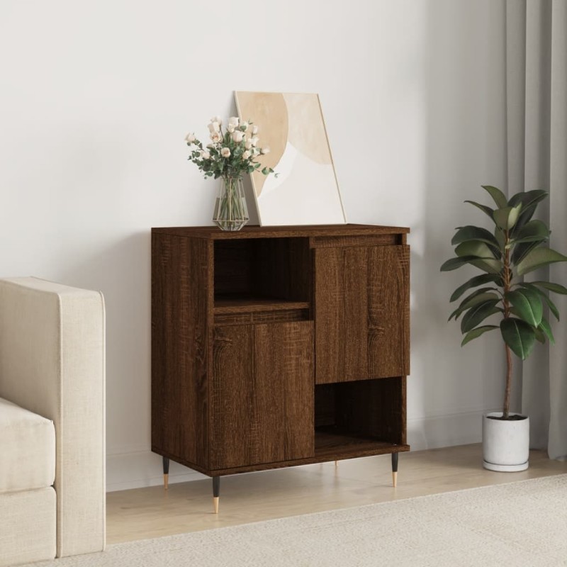 vidaXL Aparador madera contrachapada marrón roble 60x35x70 cm vidaXL Aparador madera contrachapada marrón roble 60x35x70 cm