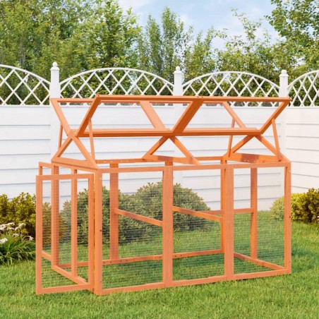 vidaXL Corral de madera maciza pino marrón 141x94x104 cm