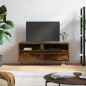 vidaXL Mueble de TV madera contrachapada roble ahumado 100x34,5x44,5cm vidaXL Mueble de TV madera contrachapada roble ahumado 100x34,5x44,5cm