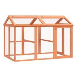vidaXL Corral de madera maciza pino marrón 141x94x104 cm