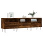 vidaXL Mueble de TV madera contrachapada roble ahumado 150x30x44,5 cm vidaXL Mueble de TV madera contrachapada roble ahumado 150x30x44,5 cm