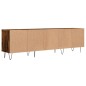 vidaXL Mueble de TV madera contrachapada roble ahumado 150x30x44,5 cm vidaXL Mueble de TV madera contrachapada roble ahumado 150x30x44,5 cm