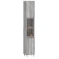 vidaXL Armario de baño madera contrachapada gris Sonoma 30x30x190 cm vidaXL Armario de baño madera contrachapada gris Sonoma 30x30x190 cm