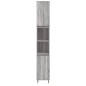 vidaXL Armario de baño madera contrachapada gris Sonoma 30x30x190 cm vidaXL Armario de baño madera contrachapada gris Sonoma 30x30x190 cm