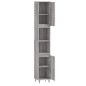 vidaXL Armario de baño madera contrachapada gris Sonoma 30x30x190 cm vidaXL Armario de baño madera contrachapada gris Sonoma 30x30x190 cm