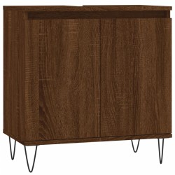 vidaXL Armario de baño madera de ingeniería marrón roble 58x33x60 cm