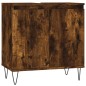 vidaXL Armario de baño madera de ingeniería roble ahumado 58x33x60 cm vidaXL Armario de baño madera de ingeniería roble ahumado 58x33x60 cm