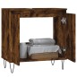 vidaXL Armario de baño madera de ingeniería roble ahumado 58x33x60 cm vidaXL Armario de baño madera de ingeniería roble ahumado 58x33x60 cm