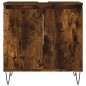 vidaXL Armario de baño madera de ingeniería roble ahumado 58x33x60 cm vidaXL Armario de baño madera de ingeniería roble ahumado 58x33x60 cm