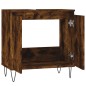 vidaXL Armario de baño madera de ingeniería roble ahumado 58x33x60 cm vidaXL Armario de baño madera de ingeniería roble ahumado 58x33x60 cm