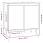 vidaXL Armario de baño madera de ingeniería roble ahumado 58x33x60 cm vidaXL Armario de baño madera de ingeniería roble ahumado 58x33x60 cm