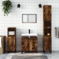 vidaXL Armario de baño madera de ingeniería roble ahumado 58x33x60 cm vidaXL Armario de baño madera de ingeniería roble ahumado 58x33x60 cm