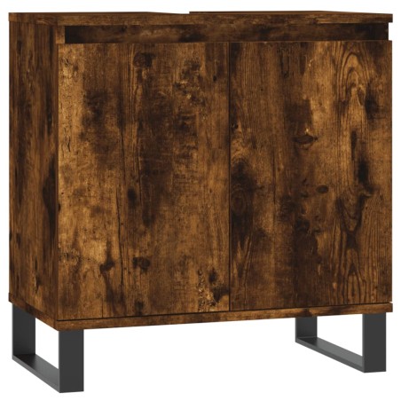 vidaXL Armario de baño madera de ingeniería roble ahumado 58x33x60 cm