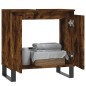 vidaXL Armario de baño madera de ingeniería roble ahumado 58x33x60 cm vidaXL Armario de baño madera de ingeniería roble ahumado 58x33x60 cm