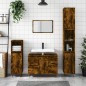 vidaXL Mueble de baño madera de ingeniería roble ahumado 80x33x60 cm vidaXL Mueble de baño madera de ingeniería roble ahumado 80x33x60 cm