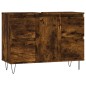 vidaXL Mueble de baño madera de ingeniería roble ahumado 80x33x60 cm vidaXL Mueble de baño madera de ingeniería roble ahumado 80x33x60 cm