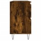 vidaXL Mueble de baño madera de ingeniería roble ahumado 80x33x60 cm vidaXL Mueble de baño madera de ingeniería roble ahumado 80x33x60 cm