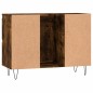 vidaXL Mueble de baño madera de ingeniería roble ahumado 80x33x60 cm vidaXL Mueble de baño madera de ingeniería roble ahumado 80x33x60 cm