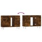 vidaXL Mueble de baño madera de ingeniería roble ahumado 80x33x60 cm vidaXL Mueble de baño madera de ingeniería roble ahumado 80x33x60 cm
