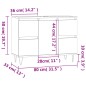 vidaXL Mueble de baño madera de ingeniería roble ahumado 80x33x60 cm vidaXL Mueble de baño madera de ingeniería roble ahumado 80x33x60 cm