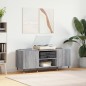 vidaXL Mueble para discos madera contrachapada gris sonoma 121x38x48cm vidaXL Mueble para discos madera contrachapada gris sonoma 121x38x48cm