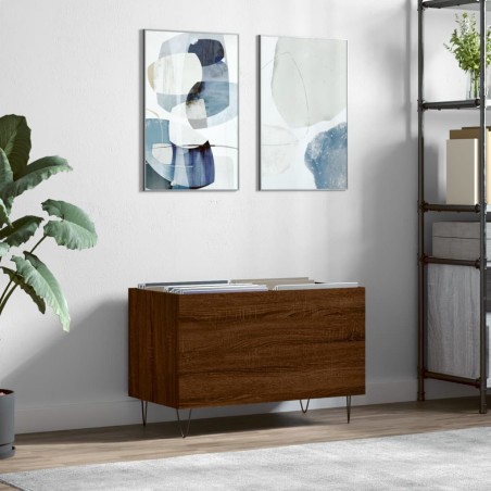 vidaXL Mueble discos madera contrachapada roble marrón 74,5x38x48 cm