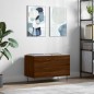 vidaXL Mueble discos madera contrachapada roble marrón 74,5x38x48 cm vidaXL Mueble discos madera contrachapada roble marrón 74,5x38x48 cm