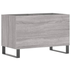 vidaXL Mueble discos madera contrachapada gris sonoma 74,5x38x48 cm