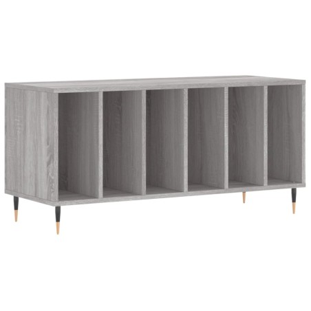 vidaXL Mueble para discos madera contrachapada gris Sonoma 100x38x48cm