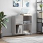 vidaXL Mueble discos madera contrachapada gris Sonoma 84,5x38x89 cm vidaXL Mueble discos madera contrachapada gris Sonoma 84,5x38x89 cm