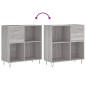 vidaXL Mueble discos madera contrachapada gris Sonoma 84,5x38x89 cm vidaXL Mueble discos madera contrachapada gris Sonoma 84,5x38x89 cm