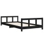 vidaXL Estructura de cama para niños madera de pino negro 90x190 cm vidaXL Estructura de cama para niños madera de pino negro 90x190 cm