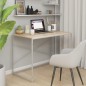 vidaXL Escritorio de ordenador madera de ingeniería blanco y roble vidaXL Escritorio de ordenador madera de ingeniería blanco y roble