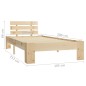 vidaXL Estructura de cama de madera maciza de pino 100x200 cm vidaXL Estructura de cama de madera maciza de pino 100x200 cm