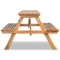 vidaXL Mesa de picnic de bambú 120x120x78 cm vidaXL Mesa de picnic de bambú 120x120x78 cm