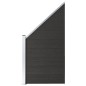 vidaXL Panel de valla WPC negro 95x(105-180) cm vidaXL Panel de valla WPC negro 95x(105-180) cm