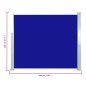 vidaXL Toldo lateral retráctil 120x300 cm azul vidaXL Toldo lateral retráctil 120x300 cm azul