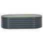 vidaXL Arriate de acero galvanizado gris 160x80x44 cm