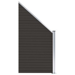 vidaXL Panel de valla WPC negro 95x(105-180) cm