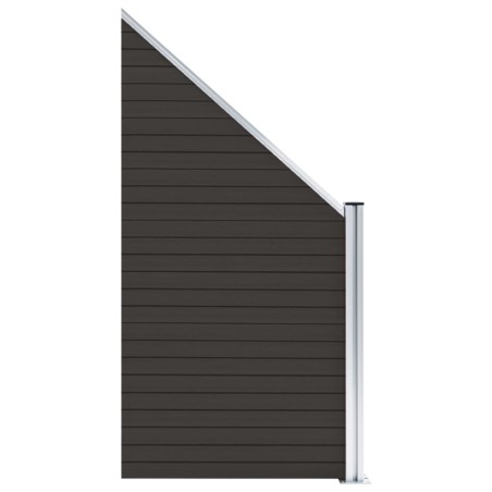 vidaXL Panel de valla WPC negro 95x(105-180) cm