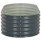 vidaXL Arriate de acero galvanizado gris 160x80x44 cm