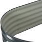 vidaXL Arriate de acero galvanizado gris 160x80x44 cm