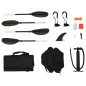vidaXL Kayak inflable poliéster rojo 424x81x31 cm