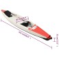 vidaXL Kayak inflable poliéster rojo 424x81x31 cm