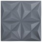 vidaXL Paneles de pared 3D 48 unidades 50x50 cm gris origami 12 m² vidaXL Paneles de pared 3D 48 unidades 50x50 cm gris origami 12 m²