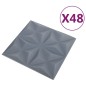 vidaXL Paneles de pared 3D 48 unidades 50x50 cm gris origami 12 m² vidaXL Paneles de pared 3D 48 unidades 50x50 cm gris origami 12 m²