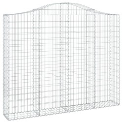 vidaXL Cesta gaviones forma arco hierro galvanizado 200x30x160/180 cm