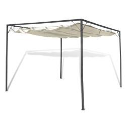 vidaXL Cenador de jardín con tejado toldo retráctil 