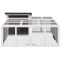 vidaXL Conejera de madera maciza de pino gris 144x123x67,5 cm vidaXL Conejera de madera maciza de pino gris 144x123x67,5 cm