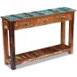 vidaXL Mesa consola madera maciza reciclada 120x30x76 cm